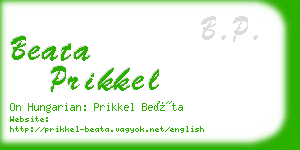 beata prikkel business card